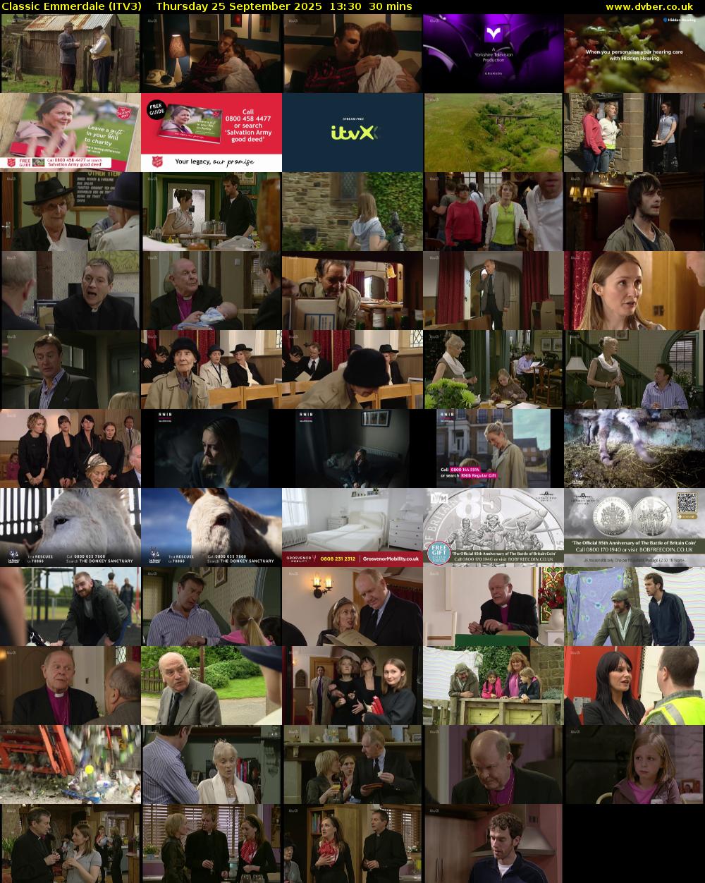 Classic Emmerdale (ITV3) Thursday 25 September 2025 13:30 - 14:00