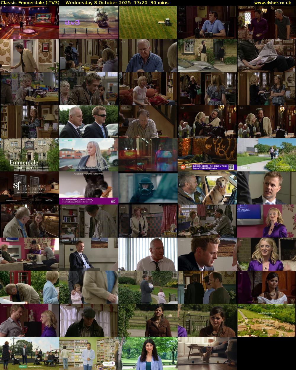 Classic Emmerdale (ITV3) Wednesday 8 October 2025 13:20 - 13:50