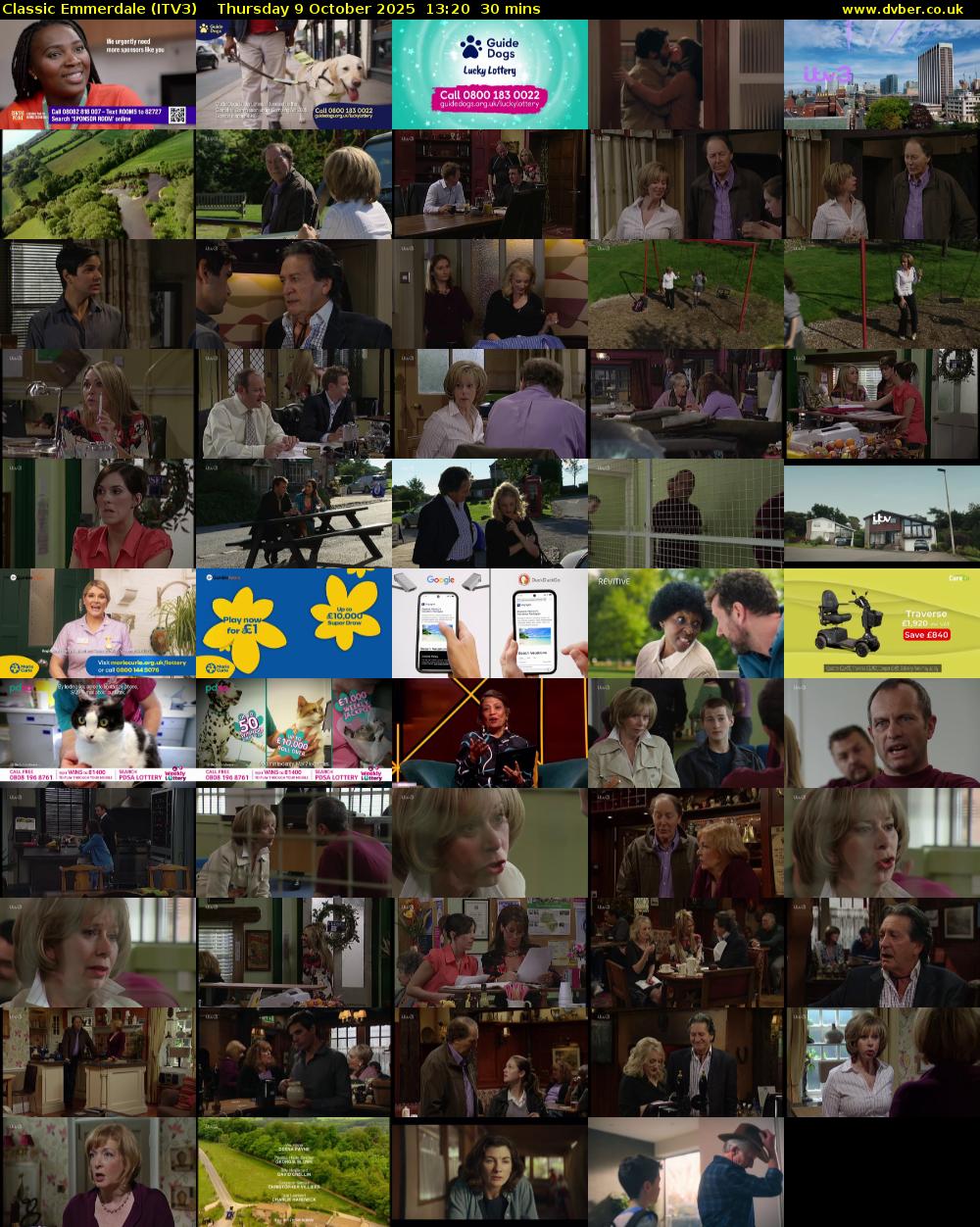 Classic Emmerdale (ITV3) Thursday 9 October 2025 13:20 - 13:50