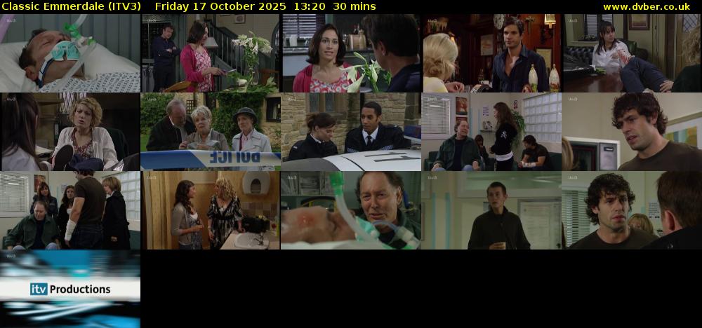 Classic Emmerdale (ITV3) Friday 17 October 2025 13:20 - 13:50