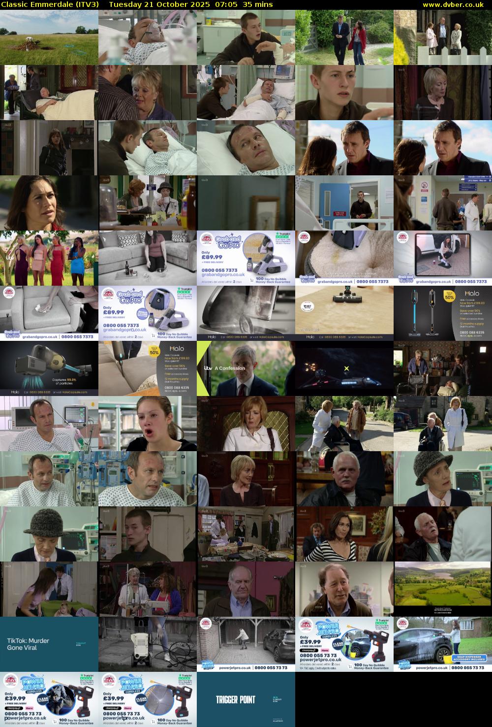 Classic Emmerdale (ITV3) Tuesday 21 October 2025 07:05 - 07:40