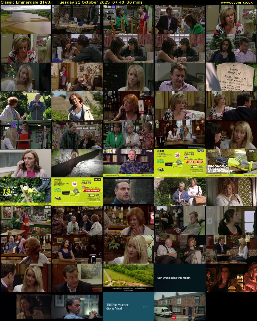 Classic Emmerdale (ITV3) Tuesday 21 October 2025 07:40 - 08:10