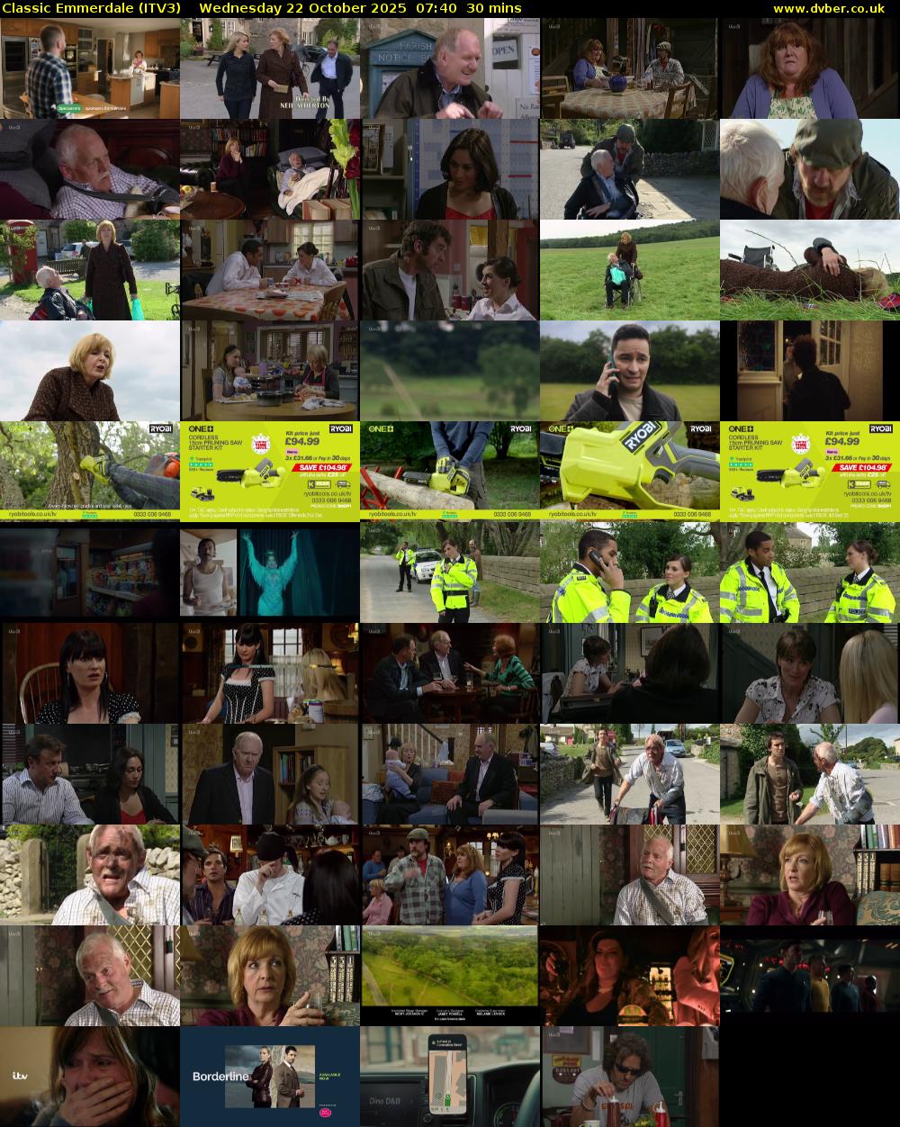 Classic Emmerdale (ITV3) Wednesday 22 October 2025 07:40 - 08:10