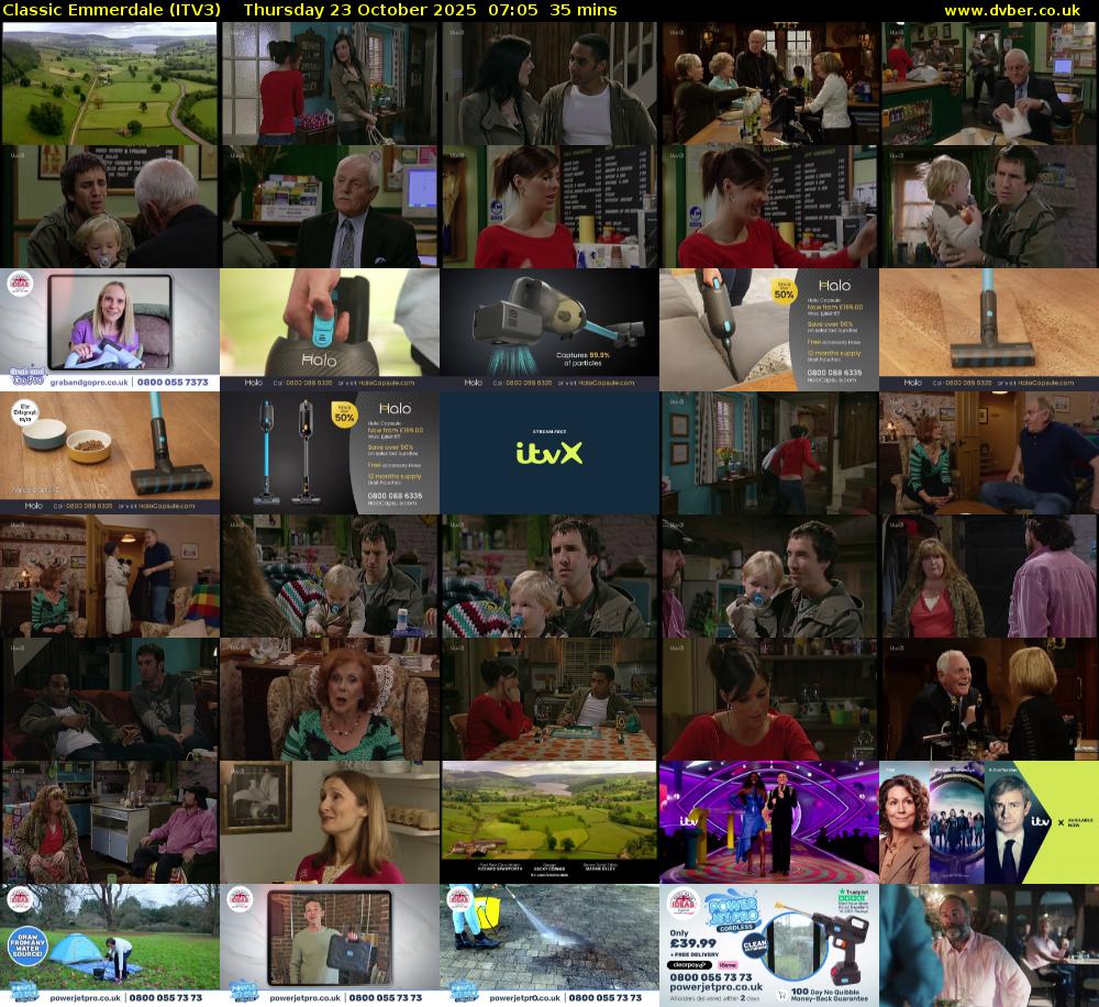 Classic Emmerdale (ITV3) Thursday 23 October 2025 07:05 - 07:40