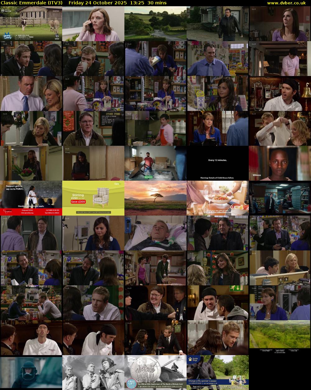 Classic Emmerdale (ITV3) Friday 24 October 2025 13:25 - 13:55