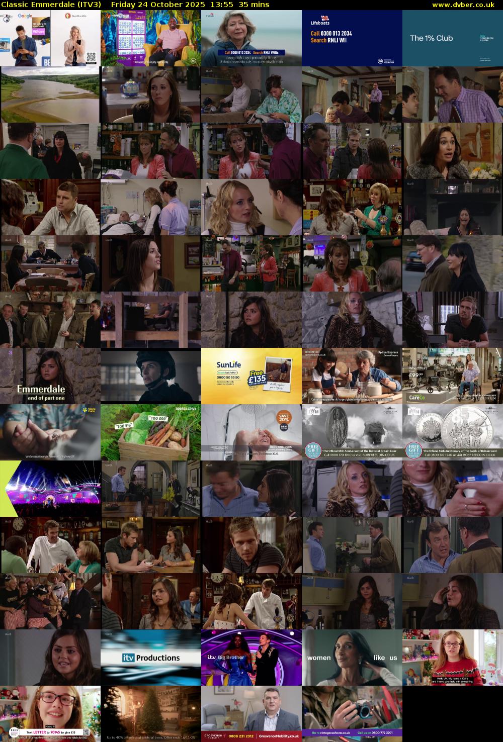 Classic Emmerdale (ITV3) Friday 24 October 2025 13:55 - 14:30