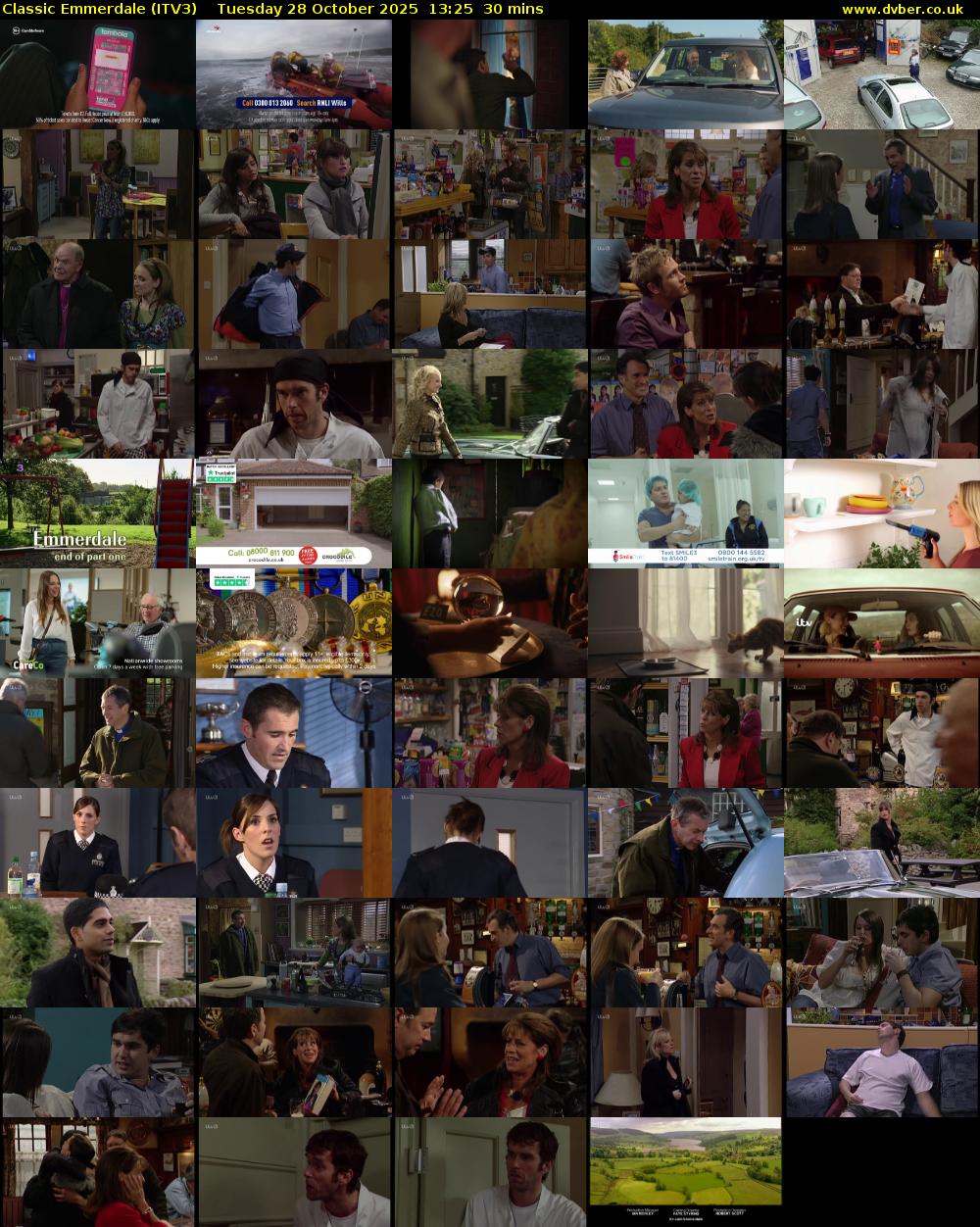 Classic Emmerdale (ITV3) Tuesday 28 October 2025 13:25 - 13:55