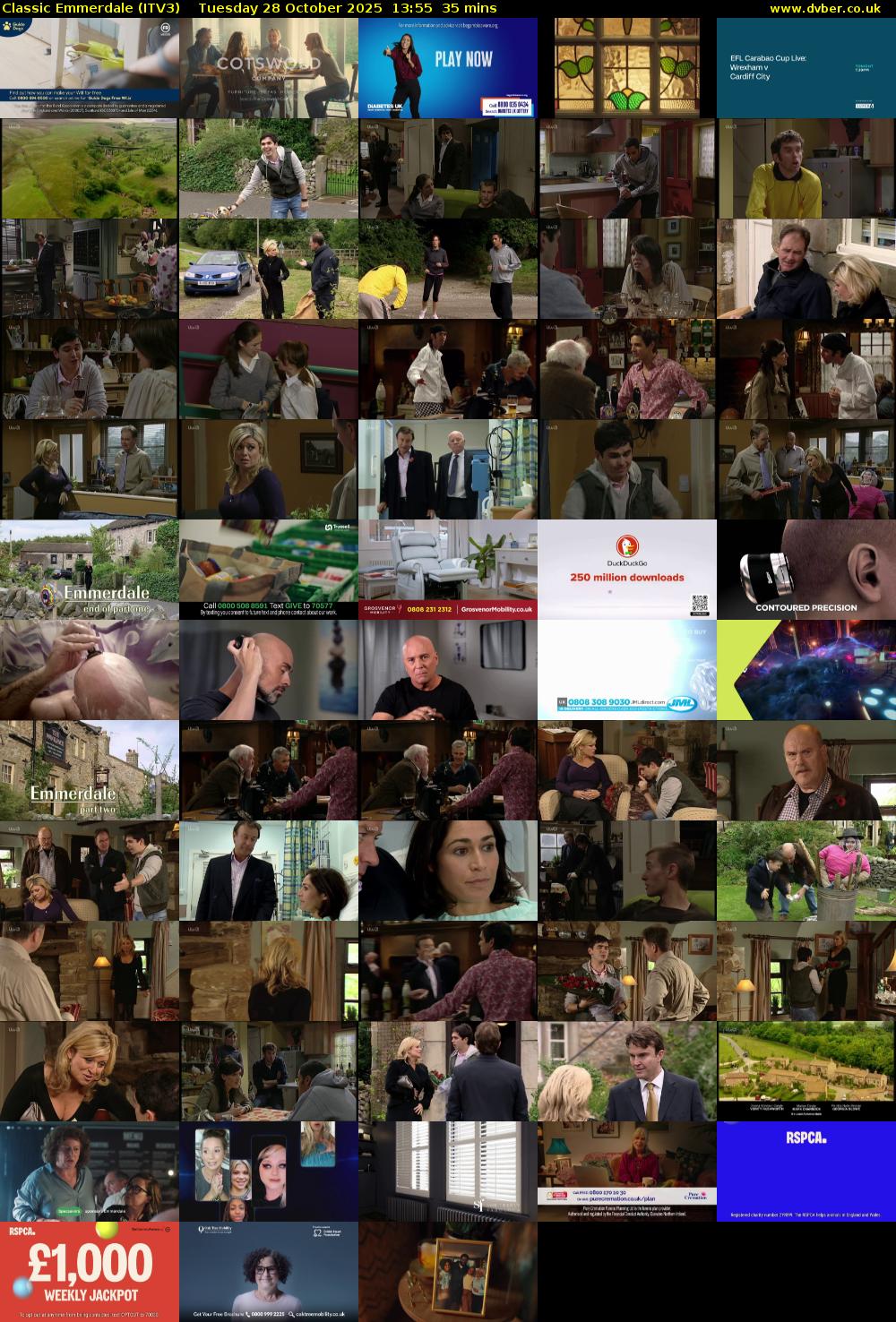 Classic Emmerdale (ITV3) Tuesday 28 October 2025 13:55 - 14:30