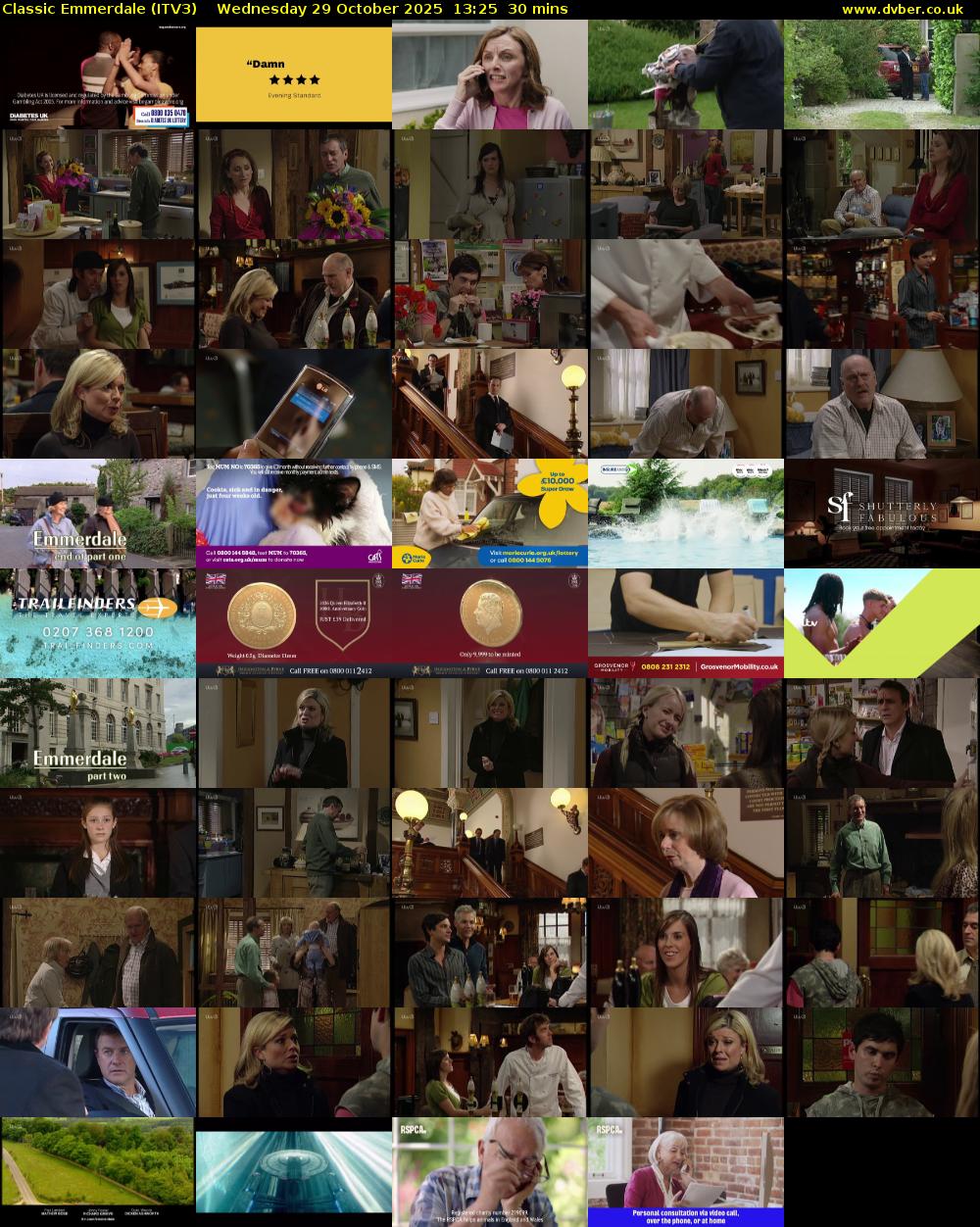Classic Emmerdale (ITV3) Wednesday 29 October 2025 13:25 - 13:55