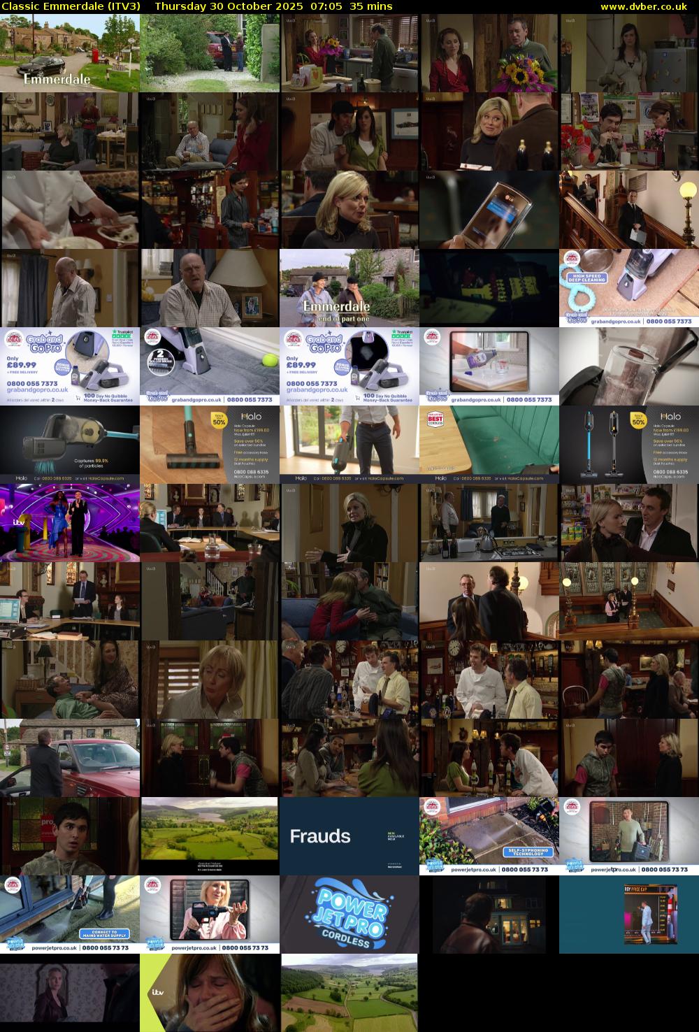 Classic Emmerdale (ITV3) Thursday 30 October 2025 07:05 - 07:40