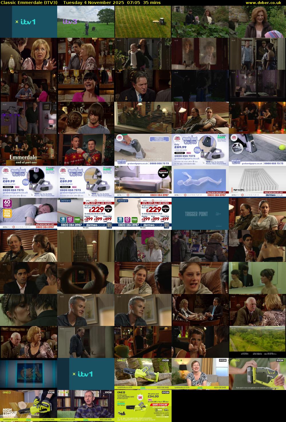 Classic Emmerdale (ITV3) Tuesday 4 November 2025 07:05 - 07:40