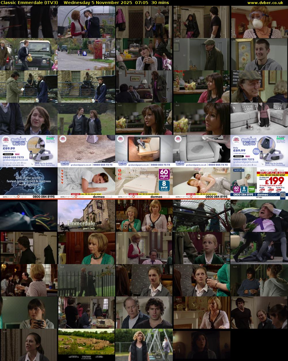Classic Emmerdale (ITV3) Wednesday 5 November 2025 07:05 - 07:35