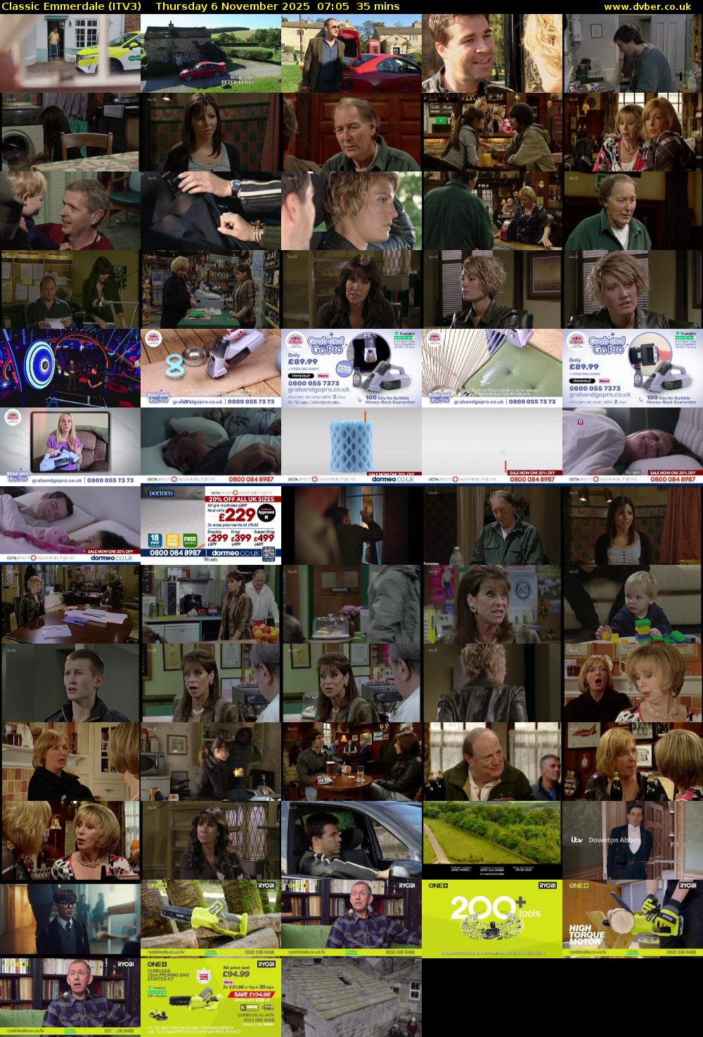 Classic Emmerdale (ITV3) Thursday 6 November 2025 07:05 - 07:40