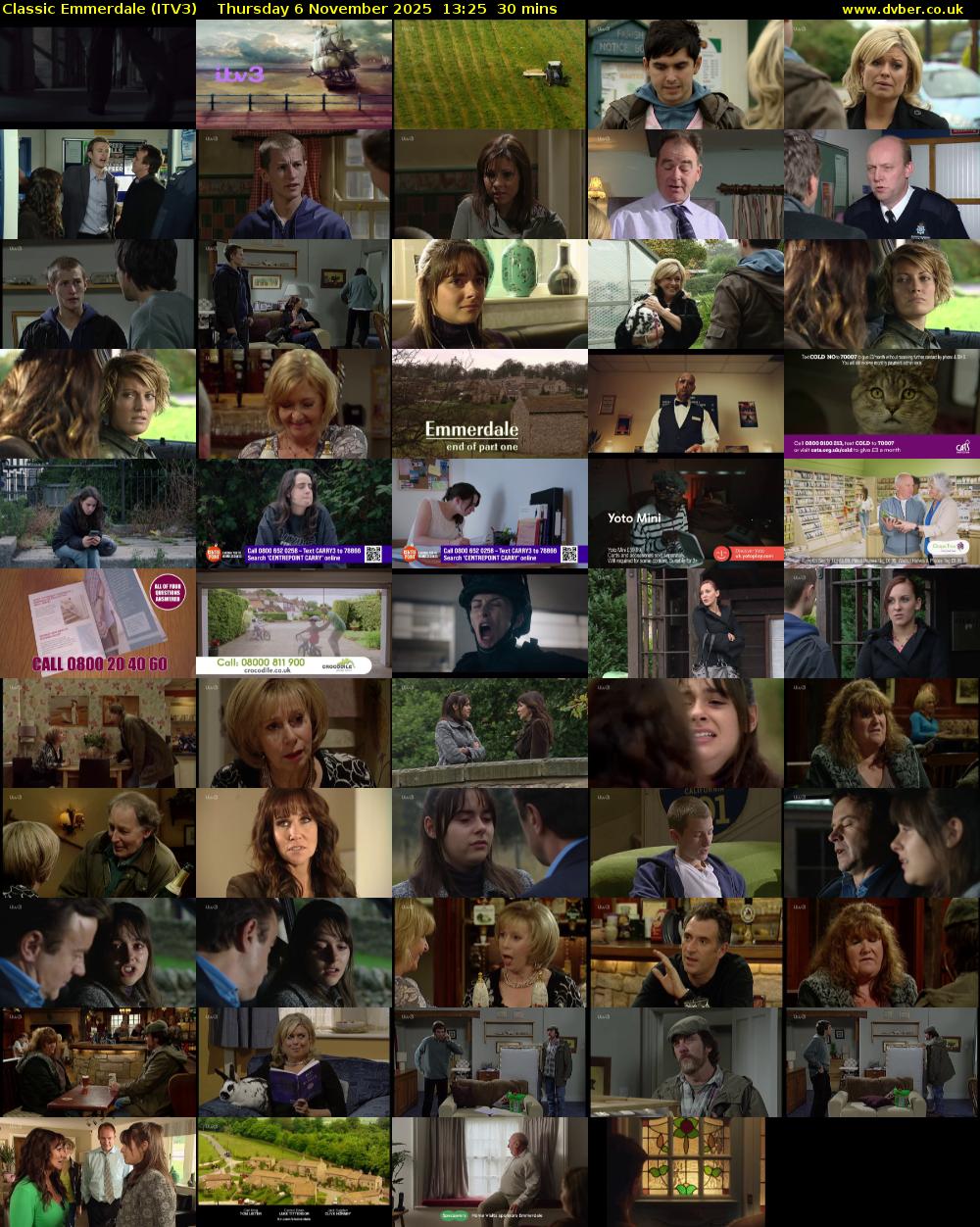 Classic Emmerdale (ITV3) Thursday 6 November 2025 13:25 - 13:55