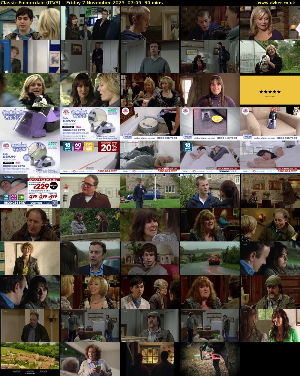 Classic Emmerdale (ITV3) Friday 7 November 2025 07:05 - 07:35