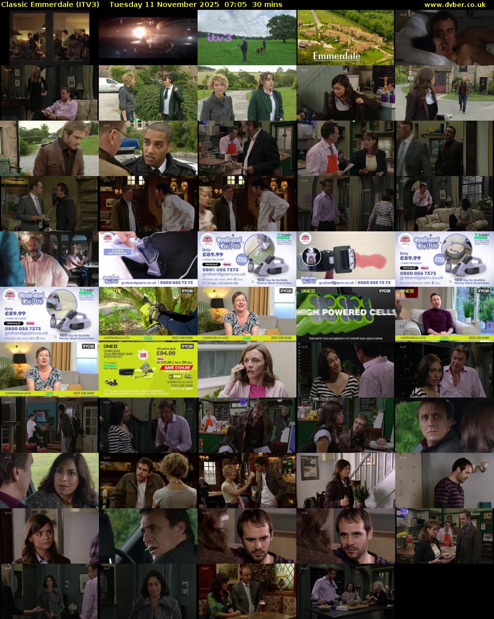 Classic Emmerdale (ITV3) Tuesday 11 November 2025 07:05 - 07:35