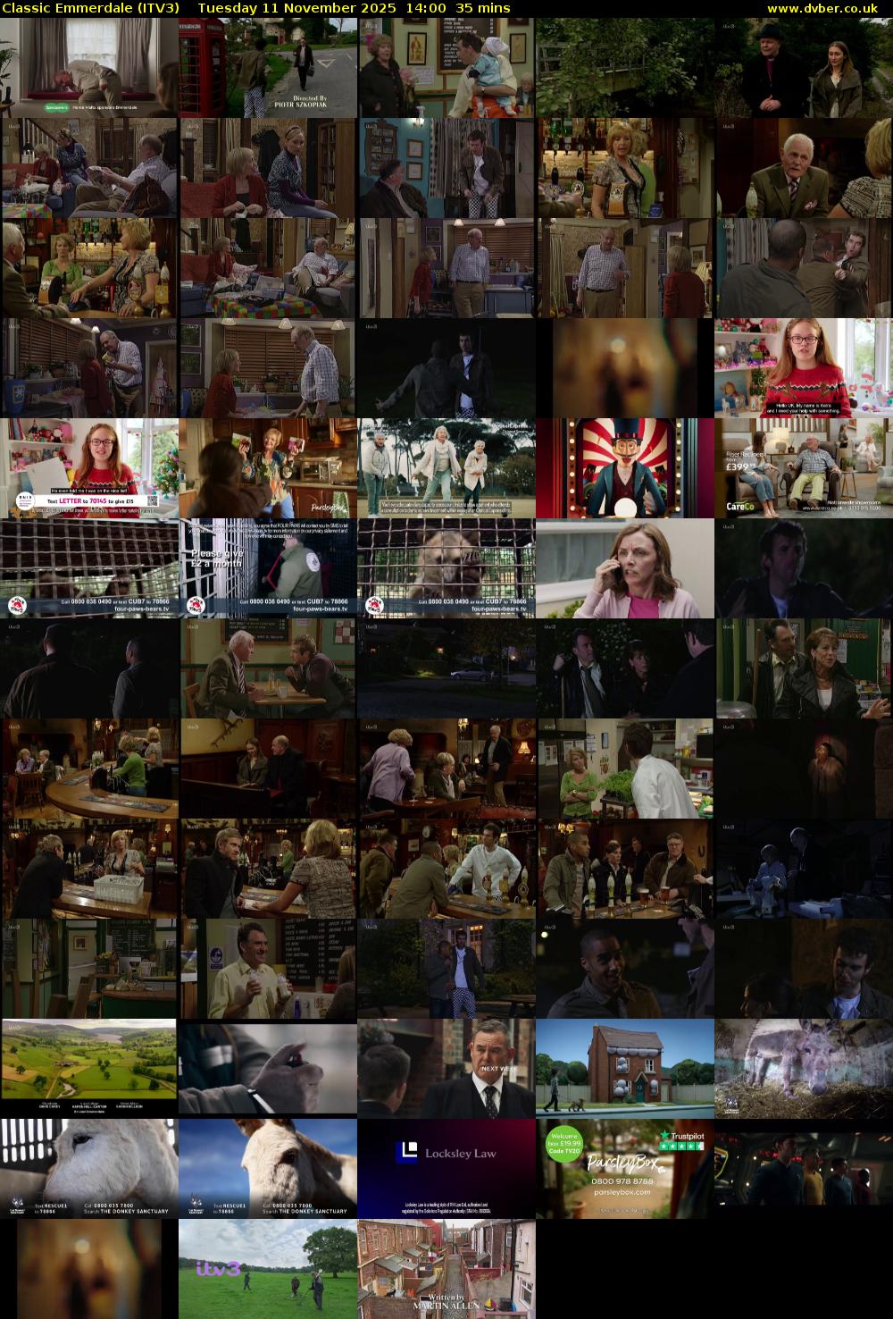 Classic Emmerdale (ITV3) Tuesday 11 November 2025 14:00 - 14:35