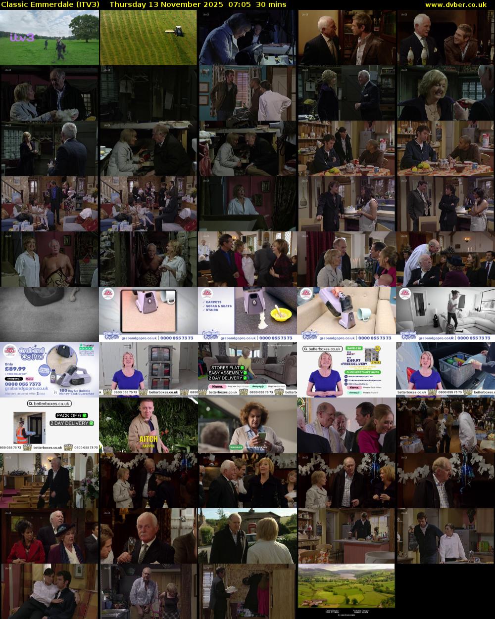 Classic Emmerdale (ITV3) Thursday 13 November 2025 07:05 - 07:35