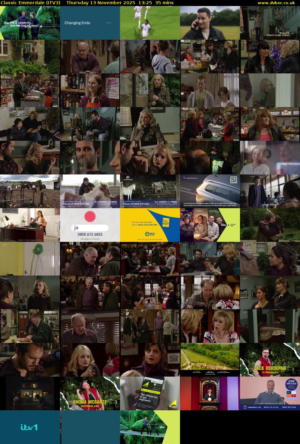Classic Emmerdale (ITV3) Thursday 13 November 2025 13:25 - 14:00
