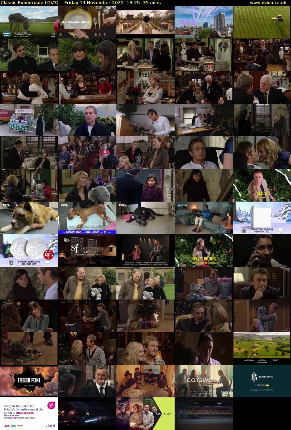 Classic Emmerdale (ITV3) Friday 14 November 2025 13:25 - 14:00