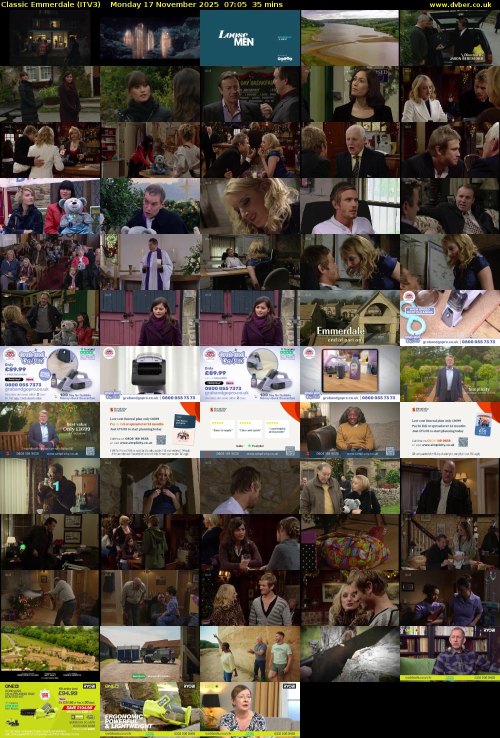 Classic Emmerdale (ITV3) Monday 17 November 2025 07:05 - 07:40