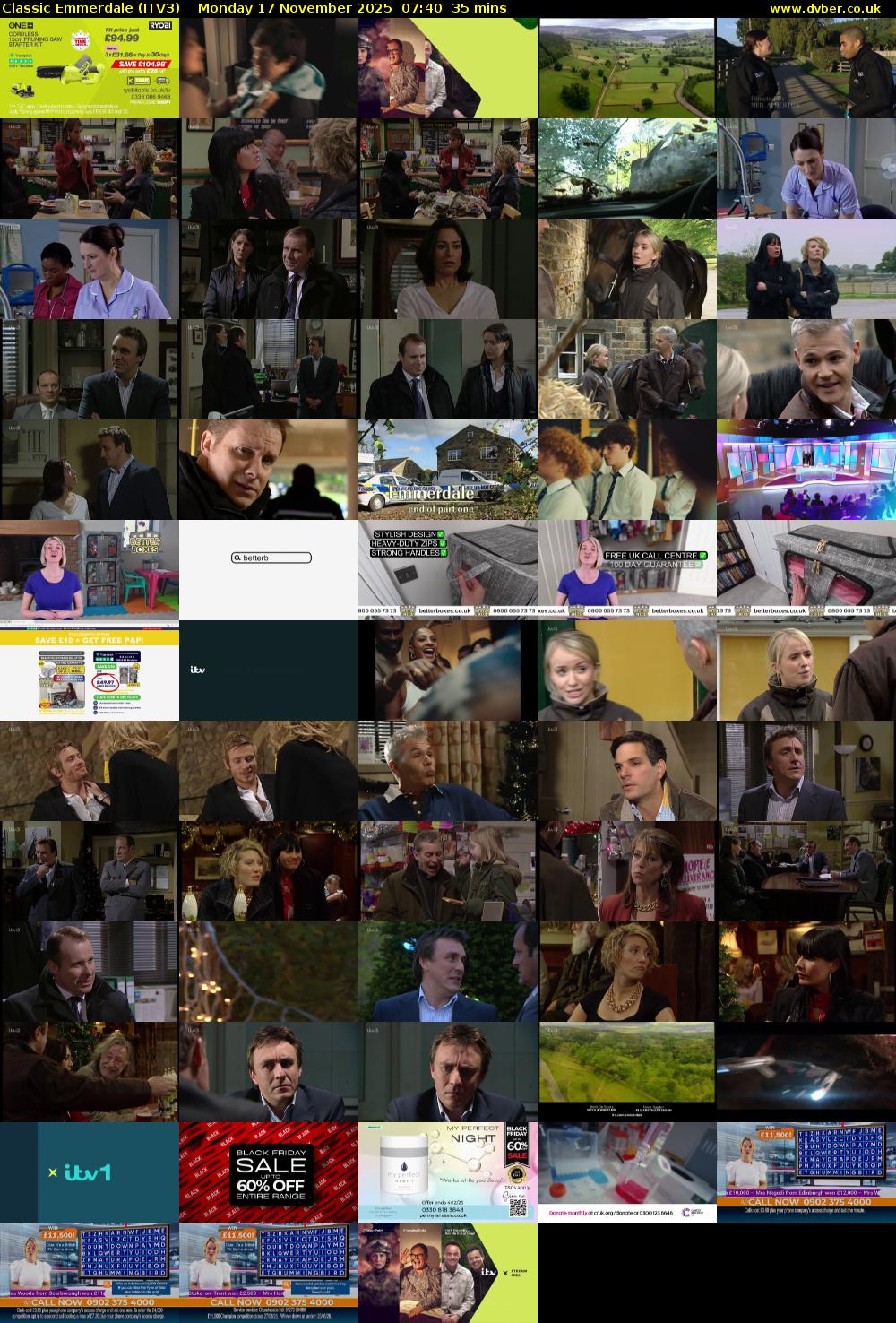 Classic Emmerdale (ITV3) Monday 17 November 2025 07:40 - 08:15