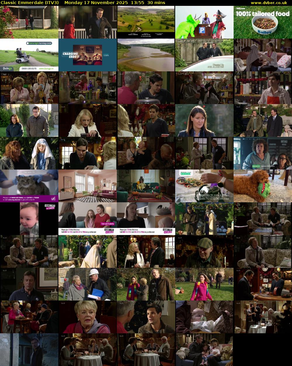 Classic Emmerdale (ITV3) Monday 17 November 2025 13:55 - 14:25