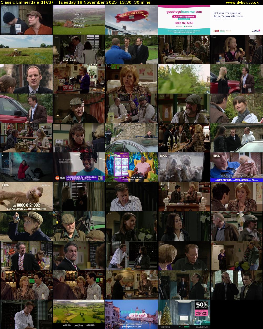 Classic Emmerdale (ITV3) Tuesday 18 November 2025 13:30 - 14:00