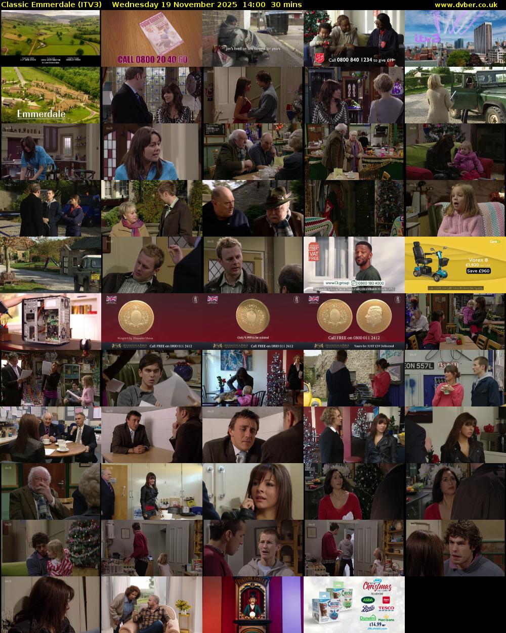 Classic Emmerdale (ITV3) Wednesday 19 November 2025 14:00 - 14:30