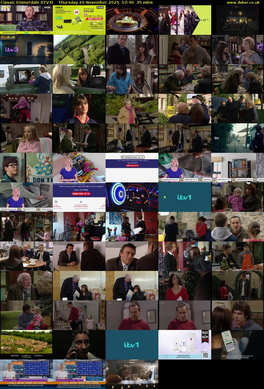 Classic Emmerdale (ITV3) Thursday 20 November 2025 07:40 - 08:15