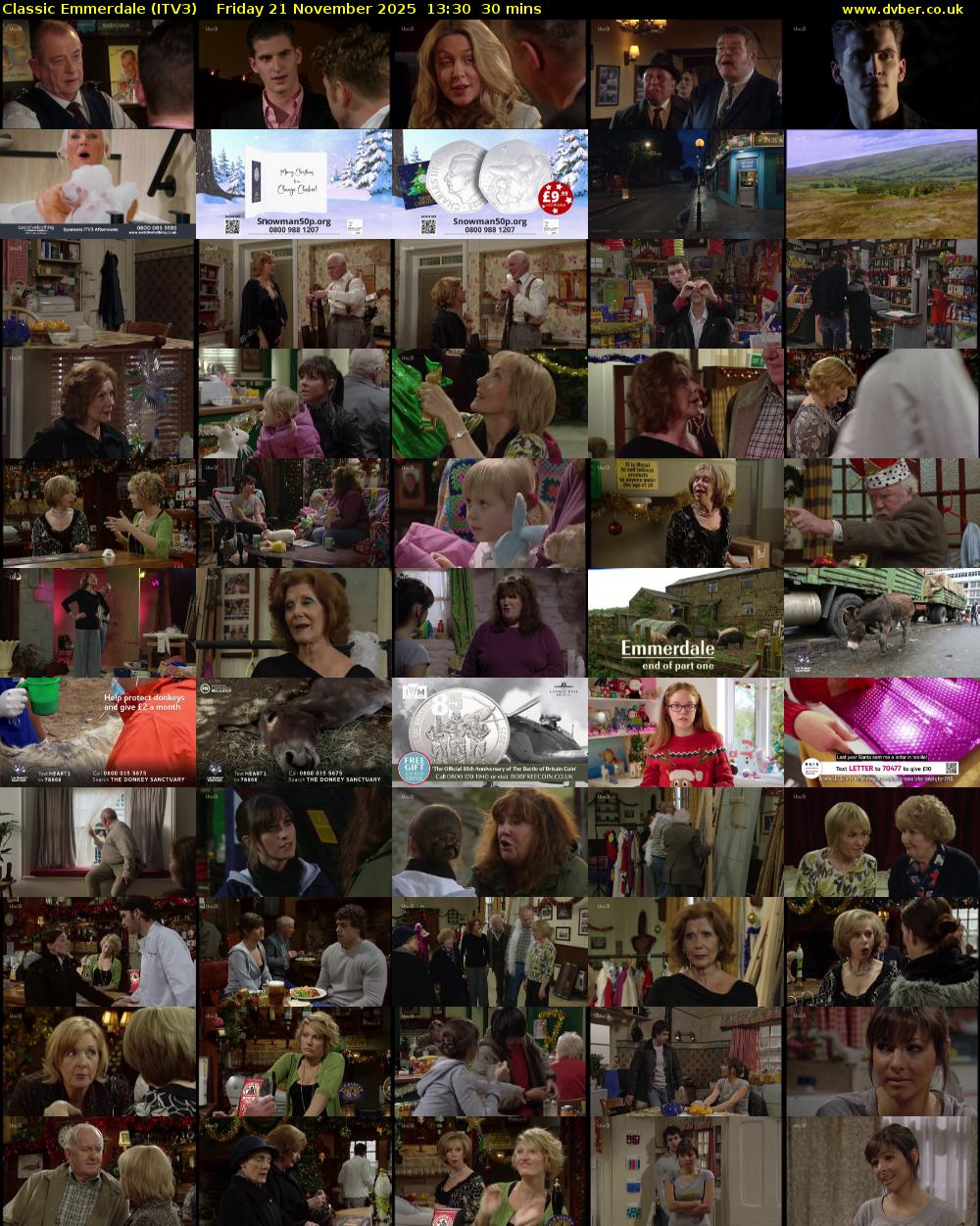 Classic Emmerdale (ITV3) Friday 21 November 2025 13:30 - 14:00