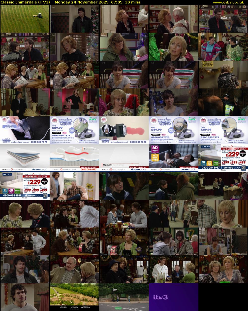 Classic Emmerdale (ITV3) Monday 24 November 2025 07:05 - 07:35