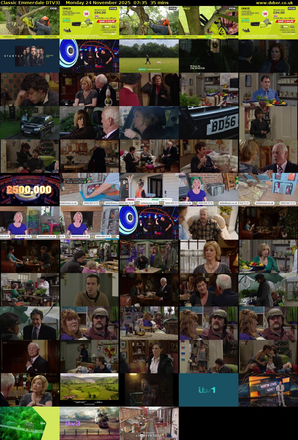Classic Emmerdale (ITV3) Monday 24 November 2025 07:35 - 08:10