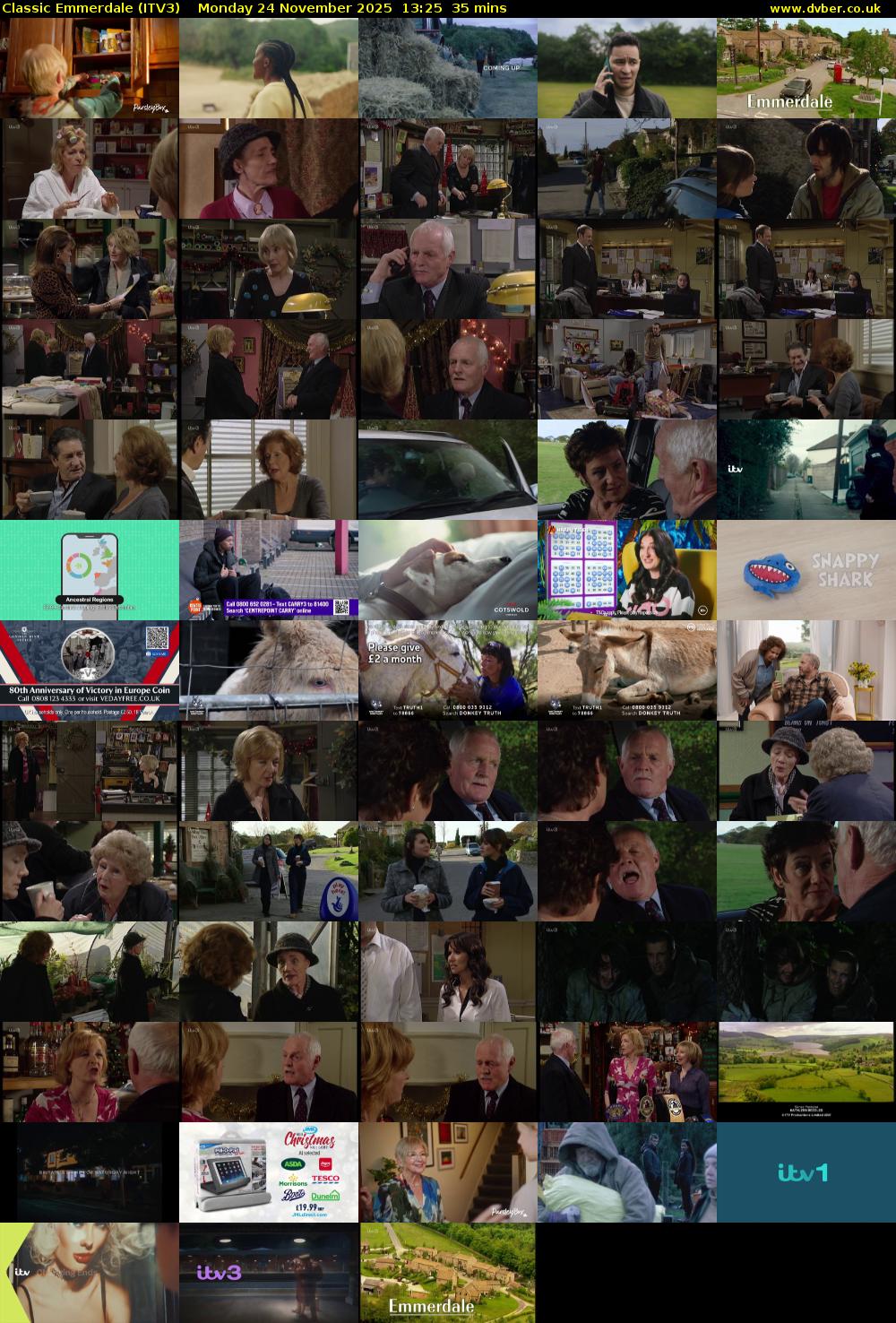 Classic Emmerdale (ITV3) Monday 24 November 2025 13:25 - 14:00