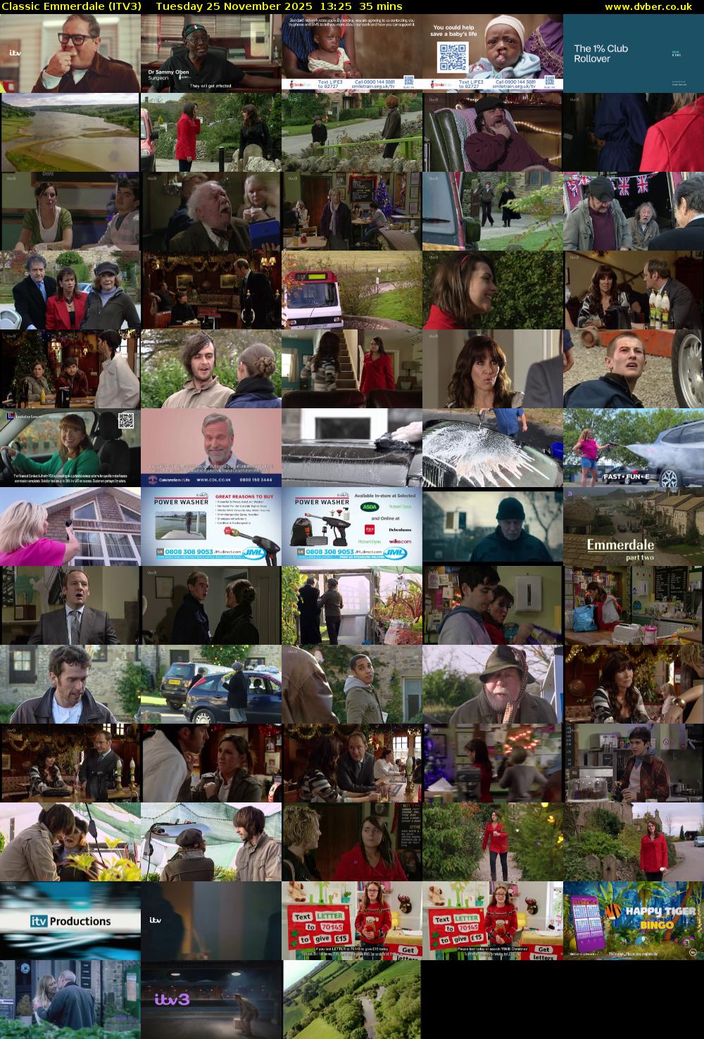 Classic Emmerdale (ITV3) Tuesday 25 November 2025 13:25 - 14:00