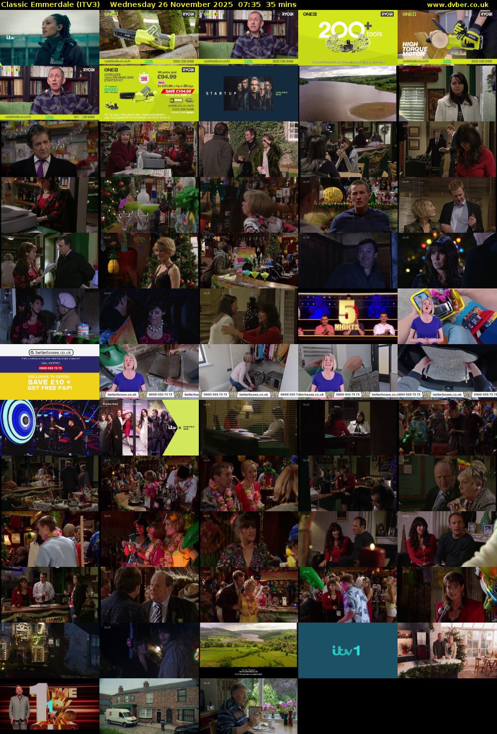 Classic Emmerdale (ITV3) Wednesday 26 November 2025 07:35 - 08:10