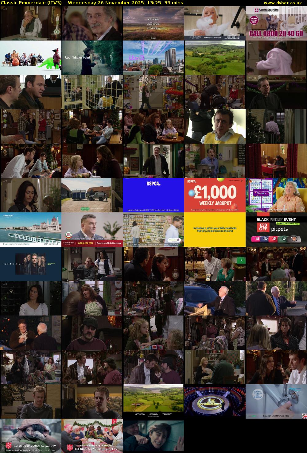 Classic Emmerdale (ITV3) Wednesday 26 November 2025 13:25 - 14:00