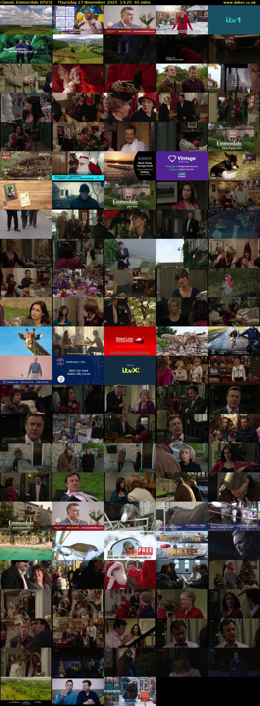 Classic Emmerdale (ITV3) Thursday 27 November 2025 13:25 - 14:30