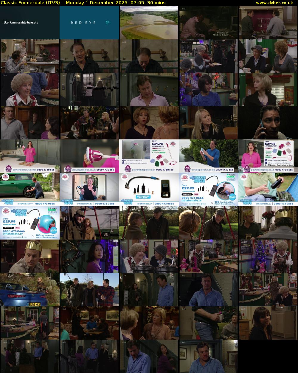 Classic Emmerdale (ITV3) Monday 1 December 2025 07:05 - 07:35