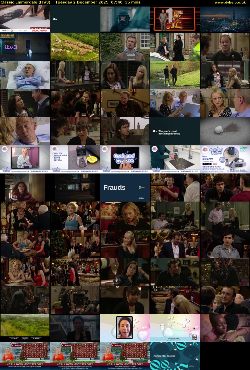 Classic Emmerdale (ITV3) Tuesday 2 December 2025 07:40 - 08:15