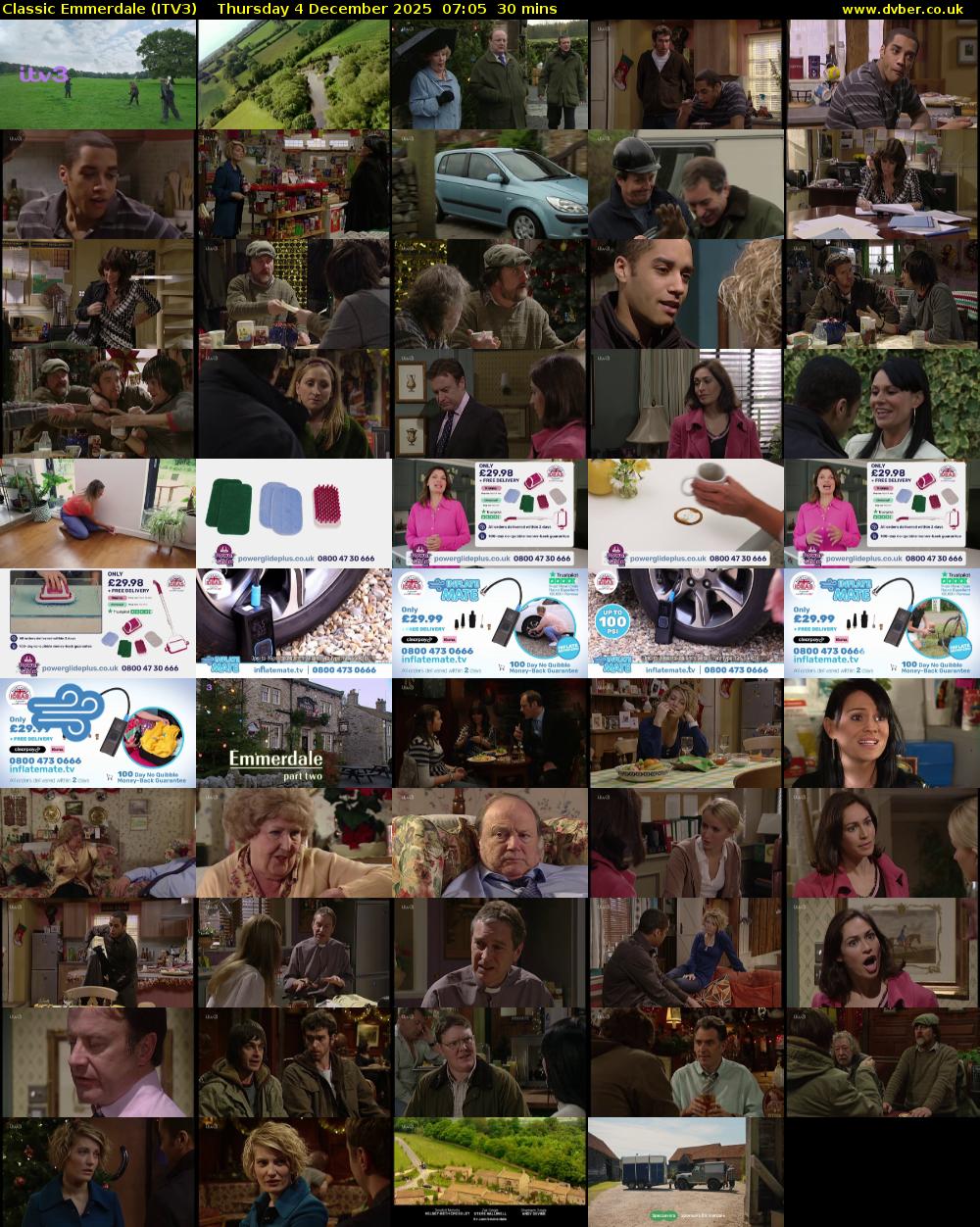 Classic Emmerdale (ITV3) Thursday 4 December 2025 07:05 - 07:35