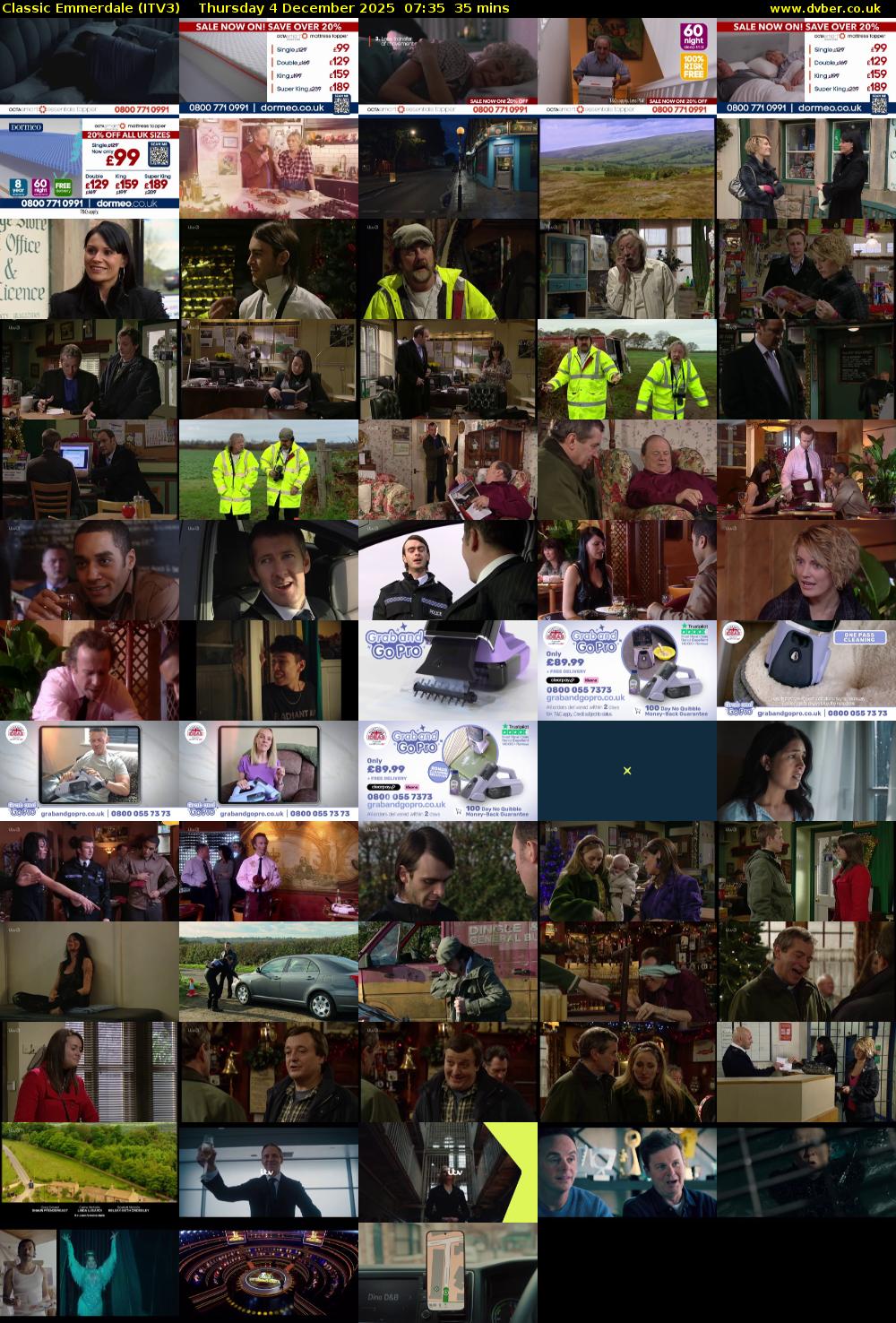 Classic Emmerdale (ITV3) Thursday 4 December 2025 07:35 - 08:10