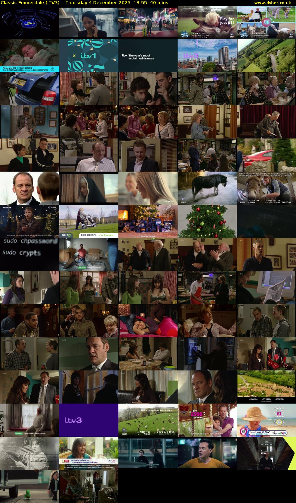 Classic Emmerdale (ITV3) Thursday 4 December 2025 13:55 - 14:35
