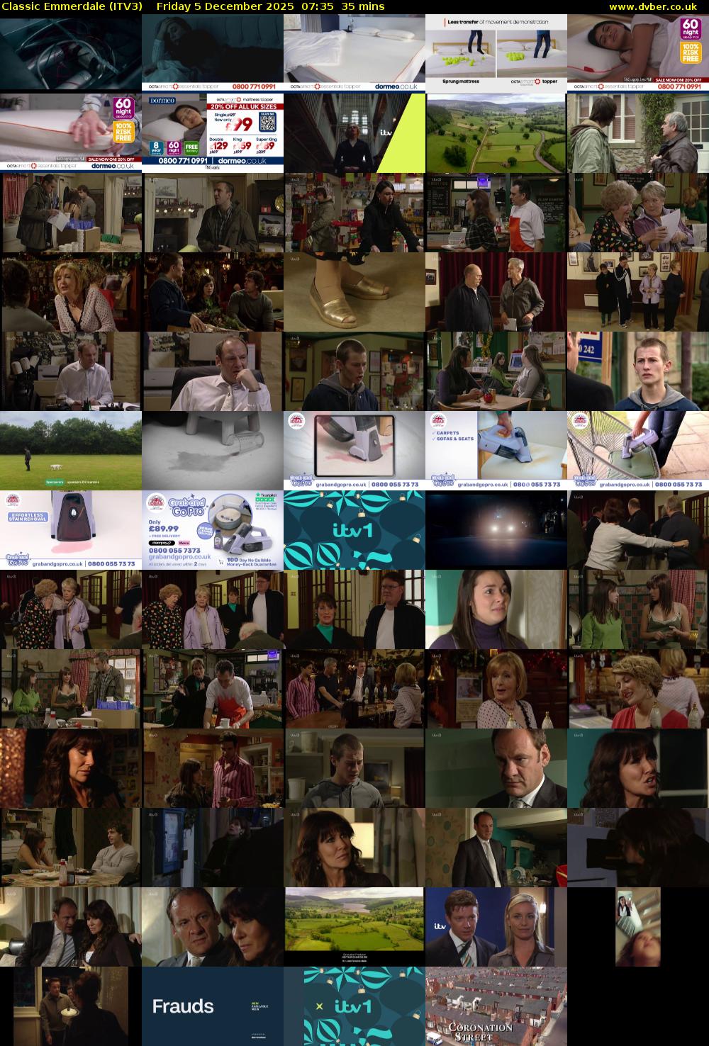 Classic Emmerdale (ITV3) Friday 5 December 2025 07:35 - 08:10