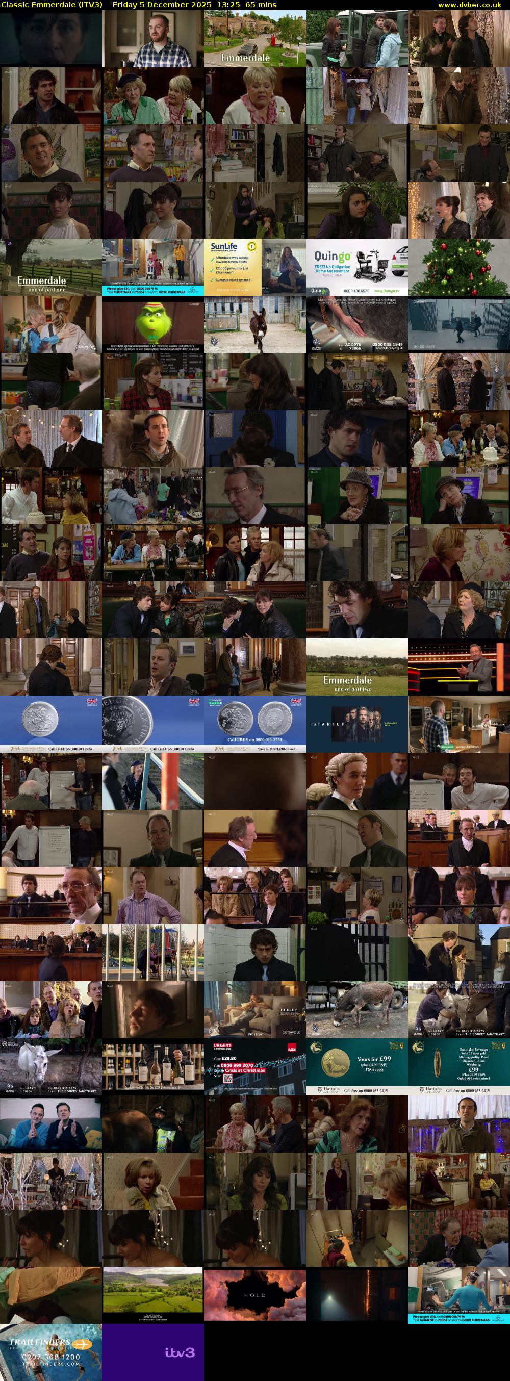 Classic Emmerdale (ITV3) Friday 5 December 2025 13:25 - 14:30