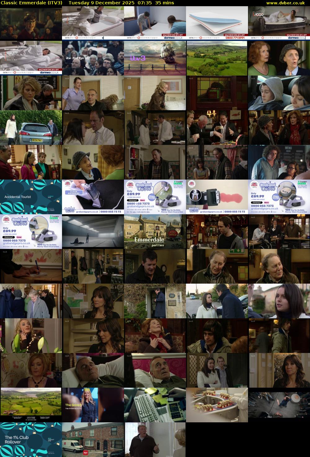 Classic Emmerdale (ITV3) Tuesday 9 December 2025 07:35 - 08:10