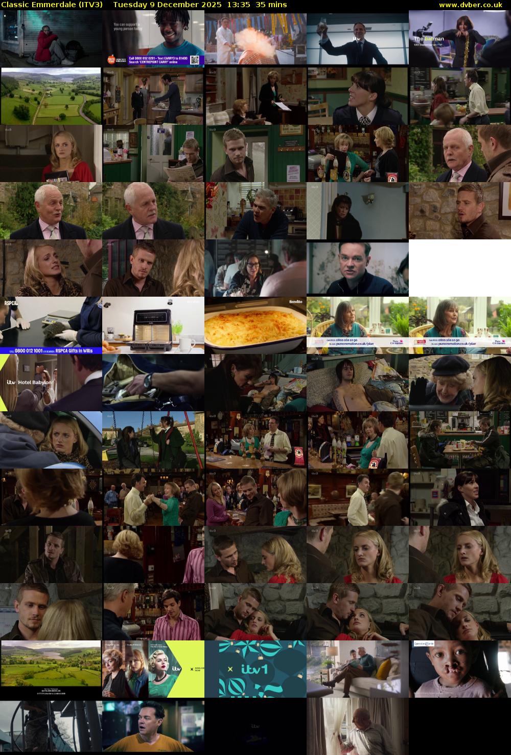 Classic Emmerdale (ITV3) Tuesday 9 December 2025 13:35 - 14:10