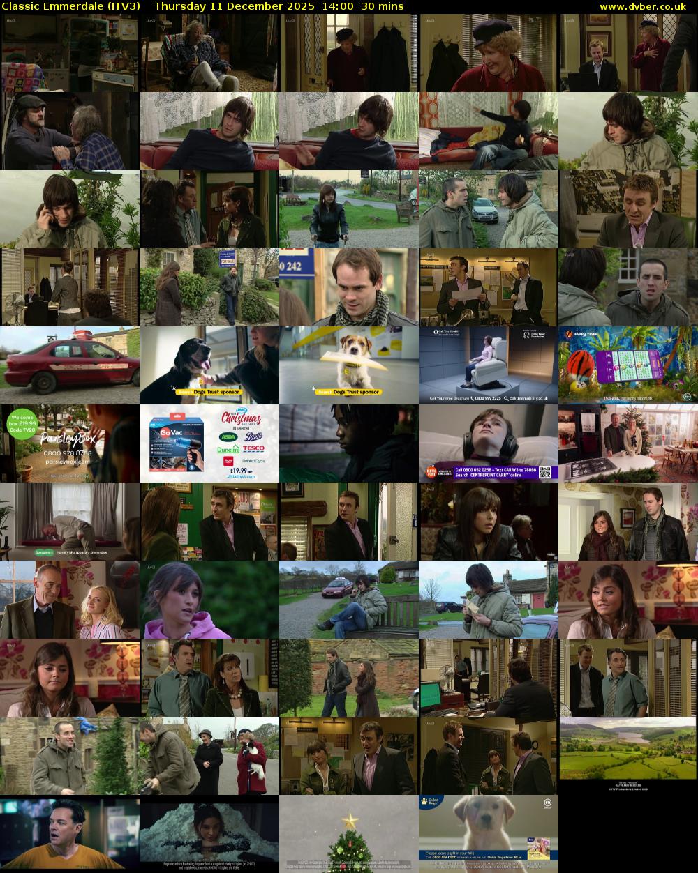 Classic Emmerdale (ITV3) Thursday 11 December 2025 14:00 - 14:30