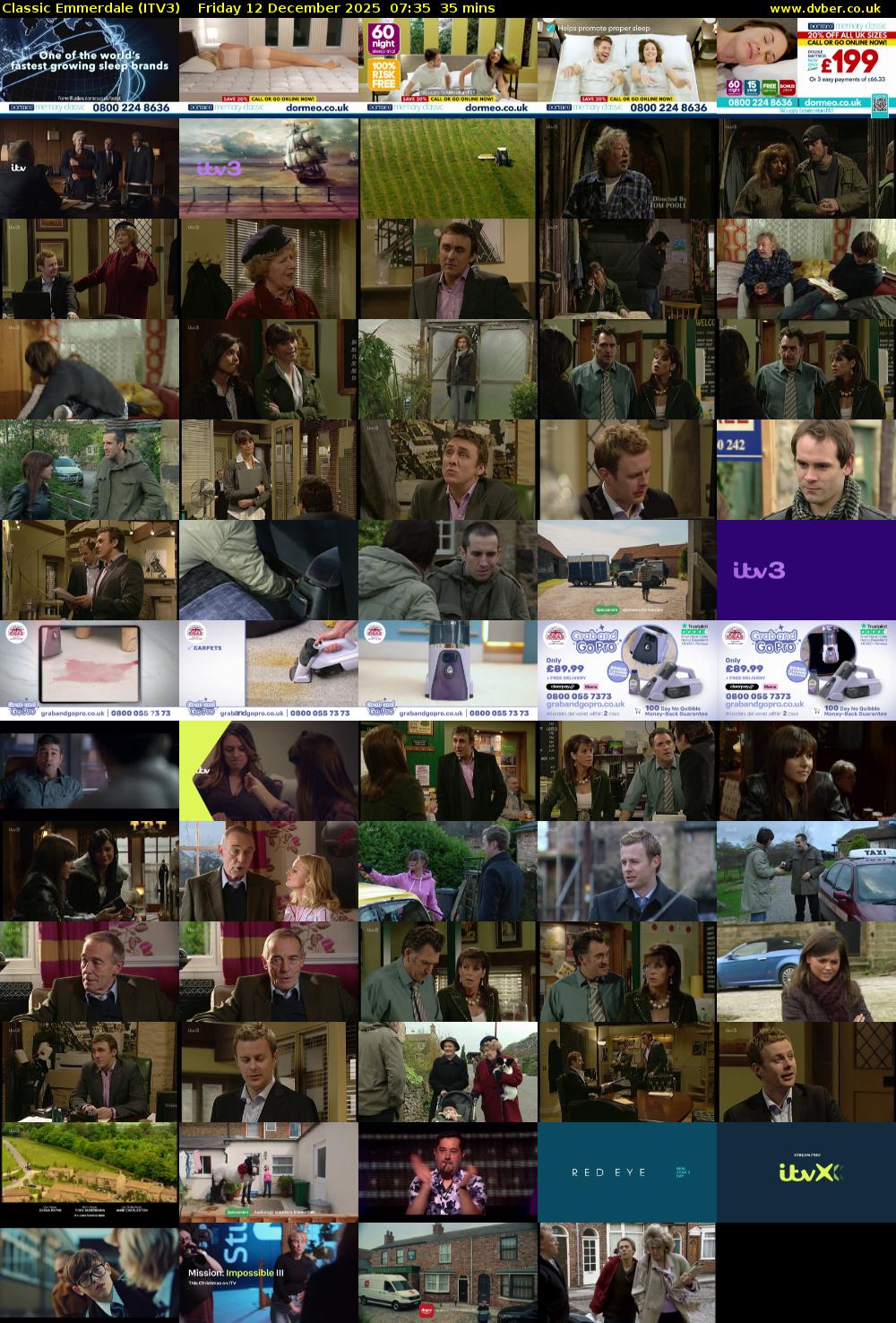 Classic Emmerdale (ITV3) Friday 12 December 2025 07:35 - 08:10