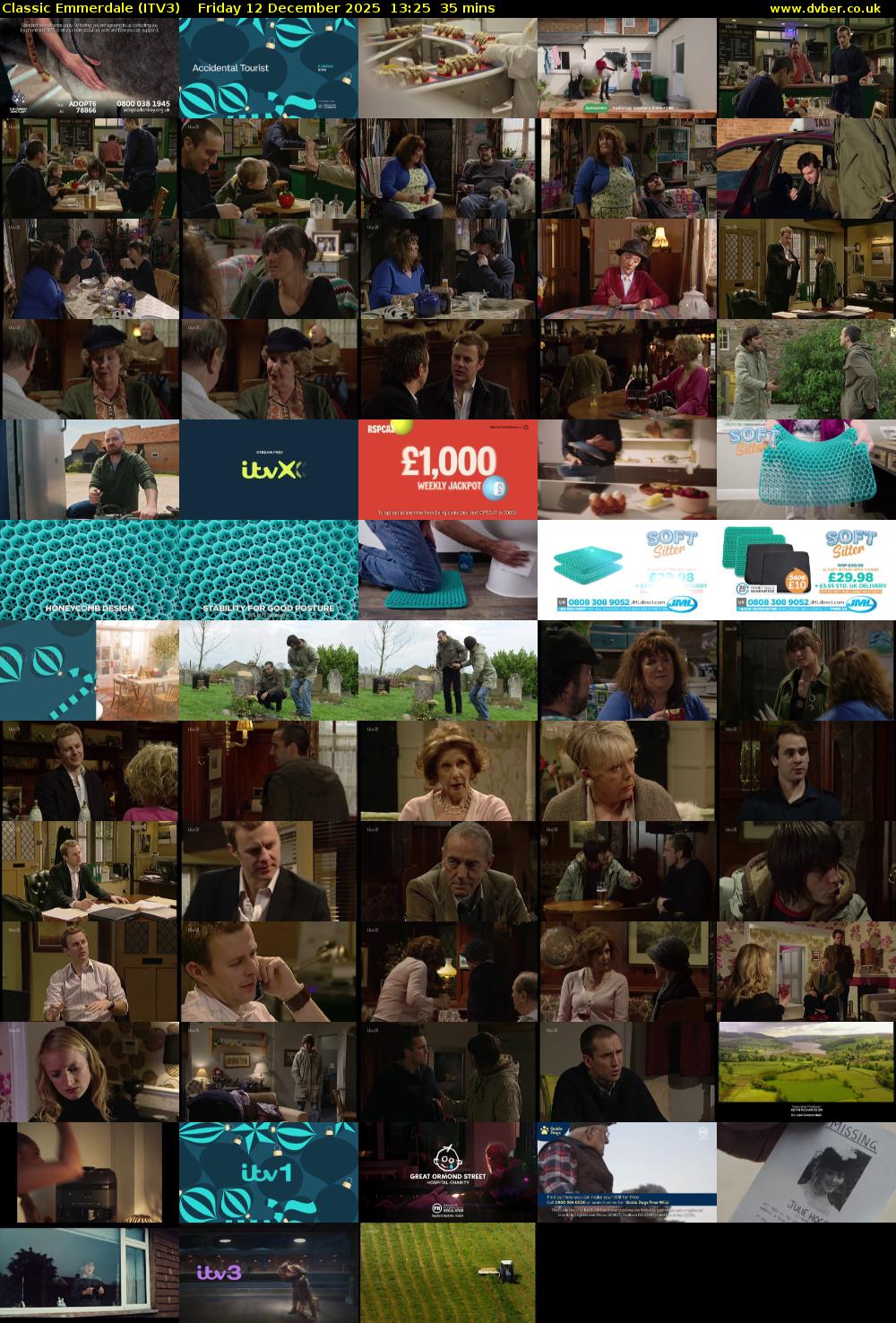 Classic Emmerdale (ITV3) Friday 12 December 2025 13:25 - 14:00